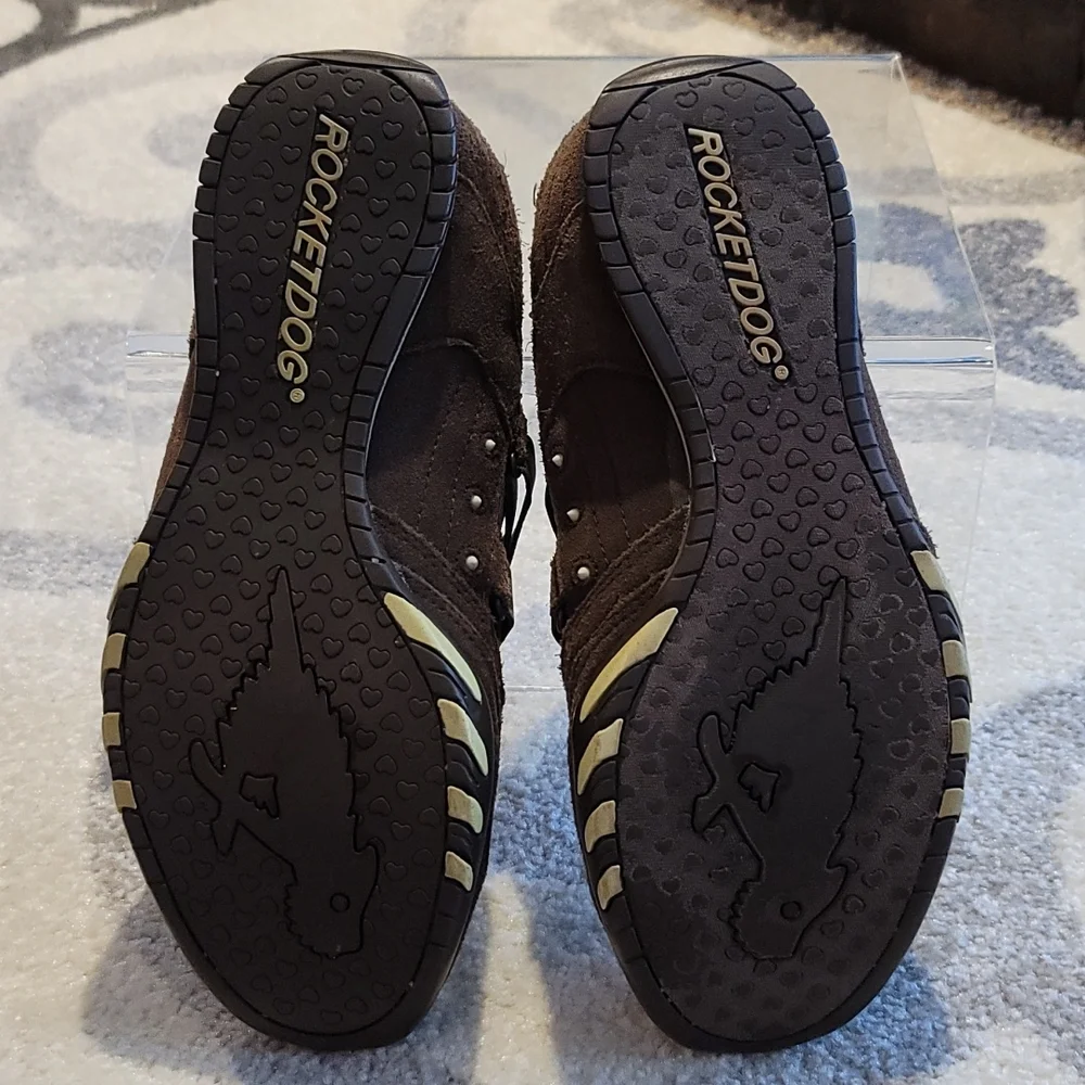 Rocket Dog Brown Slip‑On Comfort Shoes Women’s 9 (Elastic Straps)